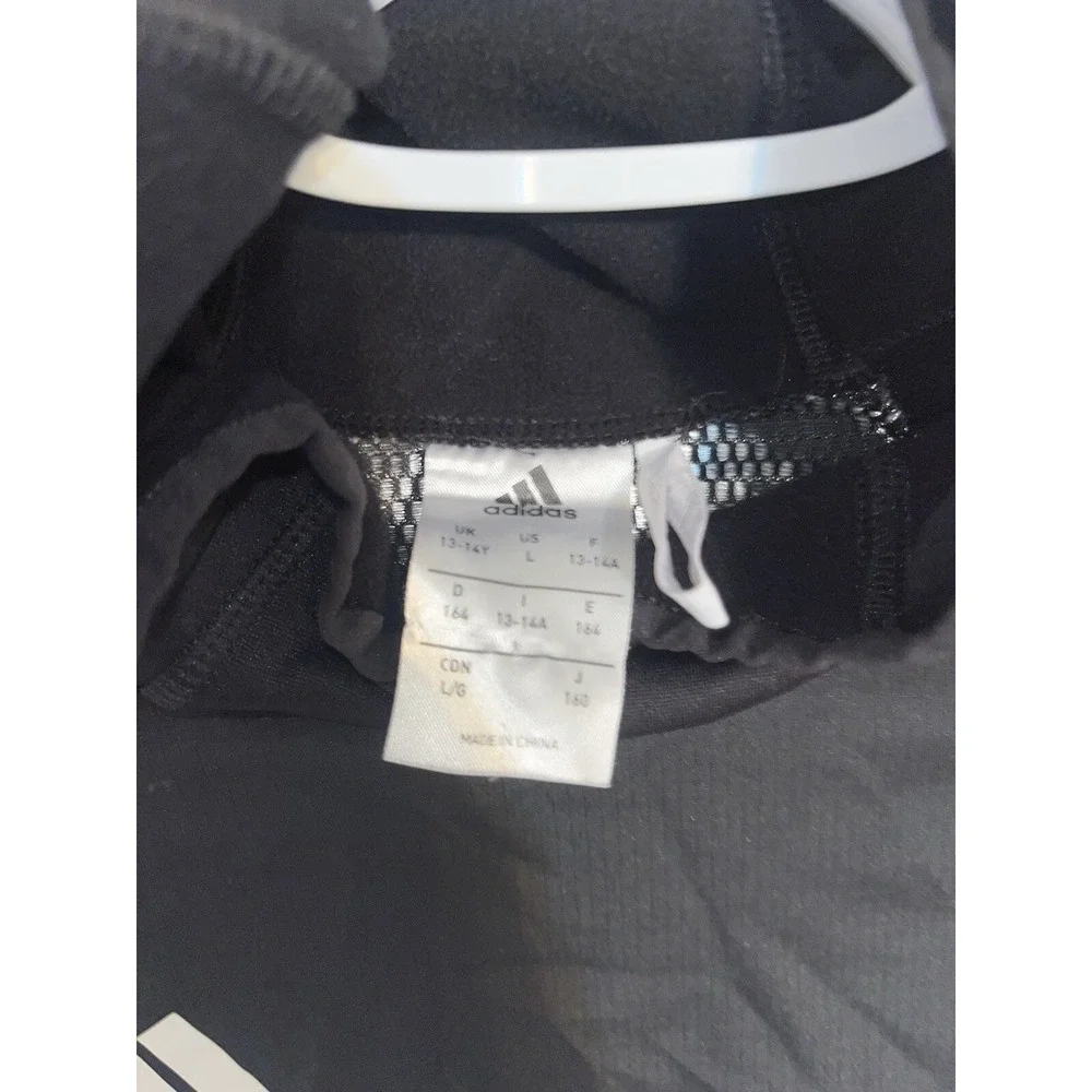 Adidas Black Climawarm Quarter Zip Hooded Sweater L